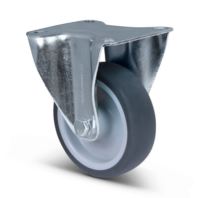 TPR rubber bokwiel 100 mm - rollager - 100 kg