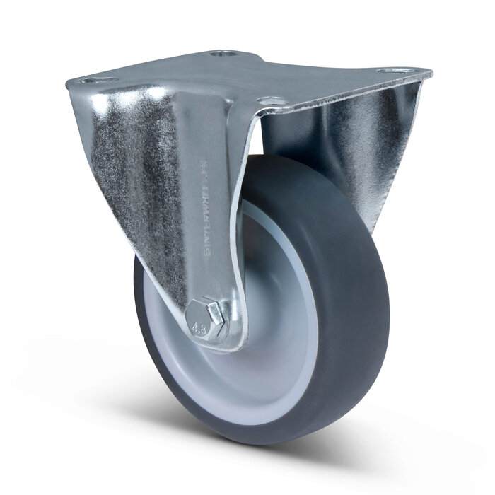 TPR rubber bokwiel 100 mm - rollager - 100 kg