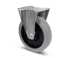 Elastisch rubber bokwiel 200 mm - 400 kg