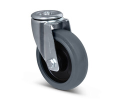 Elastisch rubber zwenkwiel 125 mm - 220 kg