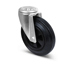 Volrubber zwenkwiel 200 mm - 205 kg