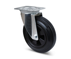 Volrubber zwenkwiel 200 mm - 205 kg