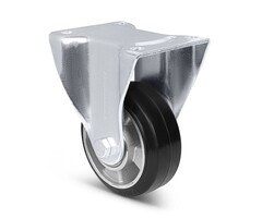 Elastisch rubber bokwiel 125 mm - 300 kg