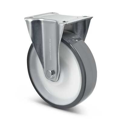 PU bokwiel 160 mm - kogellager - 350 kg