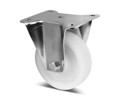 Rvs bokwiel 125 mm Nylon  - 500 kg
