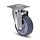 Rvs zwenkwiel 75 mm - Rubber - 60 kg