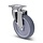 Rvs zwenkwiel 100 mm - Rubber - 80 kg