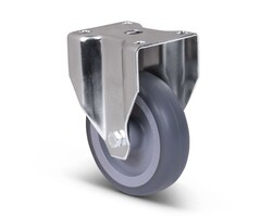 Derby Ruote Rvs bokwiel 80 mm Rubber - 60 kg