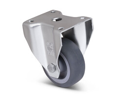 Derby Ruote Rvs bokwiel 60 mm Rubber - 40 kg