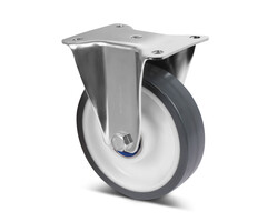 Rvs bokwiel 160 mm PU - 450 kg