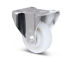 Rvs zwaarlast bokwiel 160 mm Nylon - 700 kg