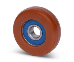 Rvs geleiderol 35x11 mm - polyurethaan - 40 kg