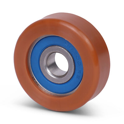 Rvs Geleiderol 40x14 mm - polyurethaan - 70 kg