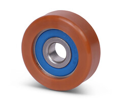 Rvs geleiderol 50x15 mm - polyurethaan - 100 kg