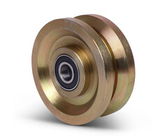 Groefwiel 100 mm met V groef - 600 kg