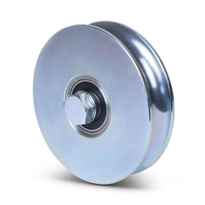 Groefwiel 120 mm met U groef - 450 kg