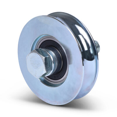 Groefwiel 80 mm met U groef - 200 kg