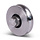 Rvs groefwiel 60 mm met U groef - 100 kg