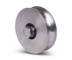 Rvs groefwiel 98 mm met U groef - 425 kg
