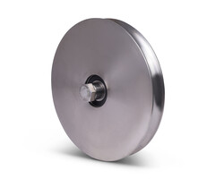 Rvs groefwiel 197 mm met U groef - 330 kg