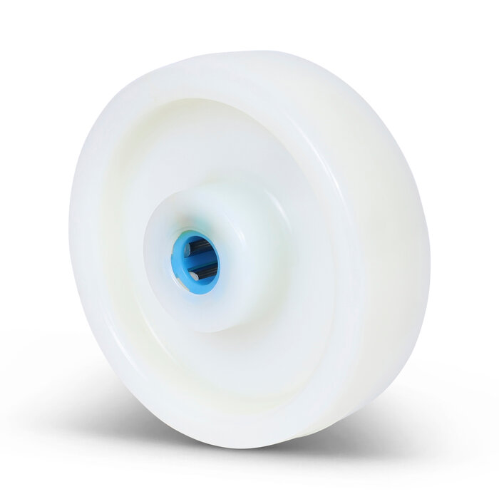 Rvs wiel 100 mm - Nylon - rollager - 175 kg