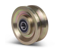 Groefwiel 125 mm met V groef - 1000 kg