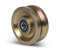 Groefwiel 100 mm met V groef - 600 kg