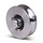 Rvs groefwiel 80 mm met U groef - 200 kg