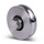 Rvs groefwiel 60 mm met U groef - 100 kg