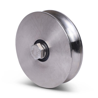 Rvs groefwiel 120 mm met U groef - 450 kg