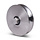 Rvs groefwiel 120 mm met U groef - 450 kg