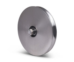 Rvs groefwiel 197 mm met U groef - 330 kg