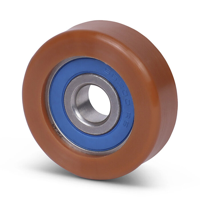Rvs geleiderol 60x20 mm - polyurethaan - 150 kg