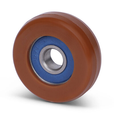 Rvs geleiderol 50x18 mm - polyurethaan - 100 kg