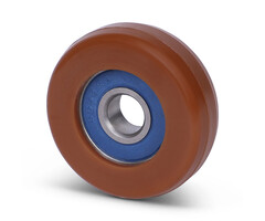 Rvs Geleiderol 40x14 mm - polyurethaan - 70 kg