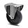Rvs hittebestendig bokwiel 160 x 50 mm - 250 kg