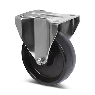 Rvs hittebestendig bokwiel 100 mm - 150 kg