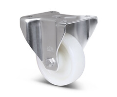 Rvs bokwiel 125 mm Nylon - 700 kg