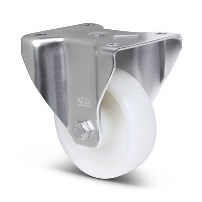 Rvs bokwiel 125 mm - Nylon - 700 kg