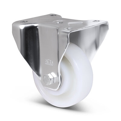 Rvs zwaarlast bokwiel 125 mm - Nylon - 700 kg