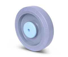 Rvs wiel 200 mm rubber - 400 kg