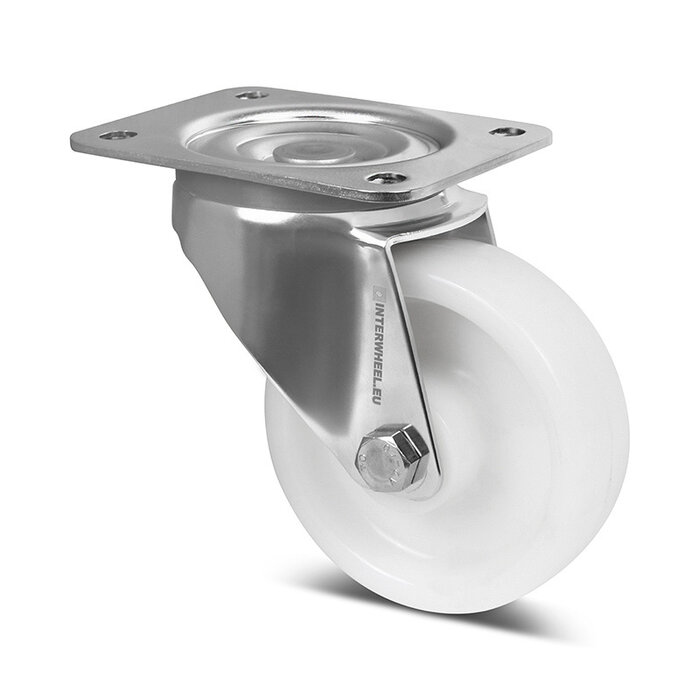 Rvs zwenkwiel 125 mm - Nylon - 500 kg