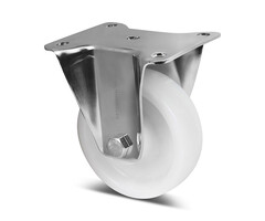 Rvs bokwiel 125 mm Nylon  - 500 kg