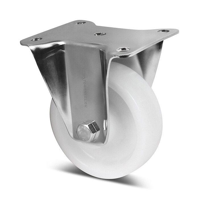 Rvs bokwiel 125 mm - Nylon - 500 kg