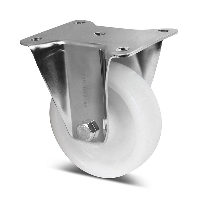 Rvs bokwiel 125 mm - Nylon - 500 kg