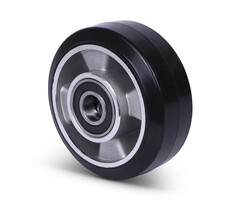 Elastisch rubber wiel 125 mm - 300 kg