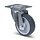 TPR grijs rubber zwenkwiel 100 mm - rollager - 100 kg