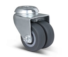 Dubbel zwenkwiel 50 mm - 80 kg