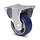Blauw PU bokwiel 100 mm - 200 kg