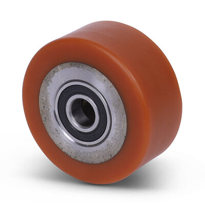 PU wiel 80 mm - kogellager asgat 15 mm - 225 kg
